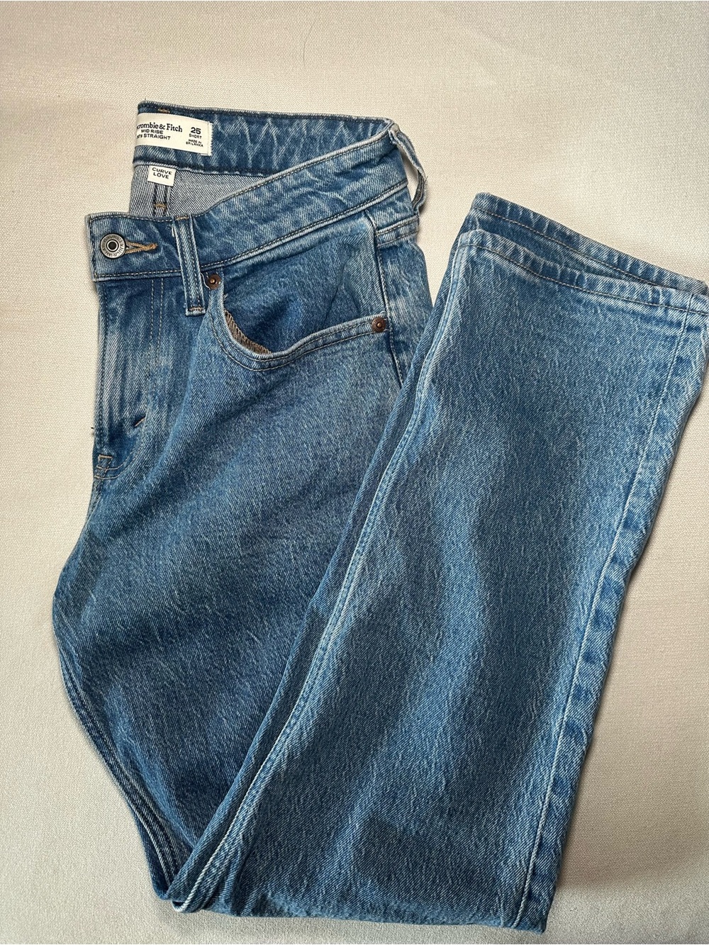 Abercrombie curve love mid rise 90s straight
